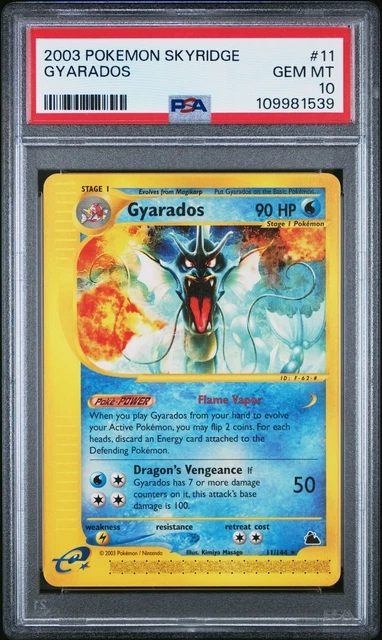 2003 POKEMON SKYRIDGE #11 GYARADOS PSA 10