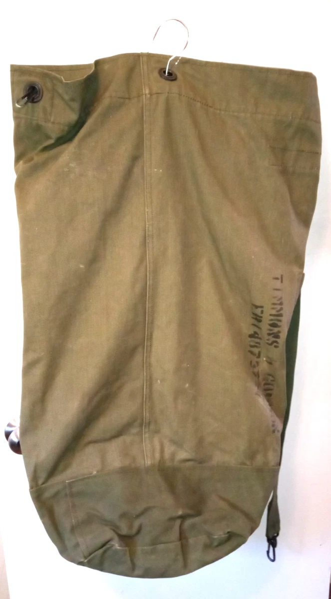 Vintage Army Duffle Bag In Original Vietnam War Personal & Field