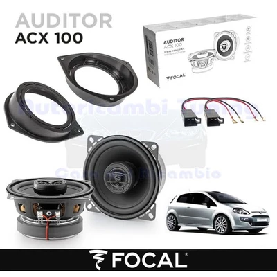 Focal Auditor Acx100 Haut-Parleurs Arrière 100Mm 60W Pour Fiat Punto Evo - Photo 1/4