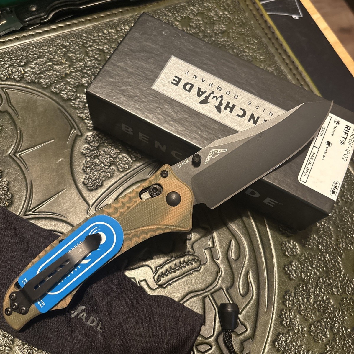 Benchmade RIFT 950BK-1802 Osborne Axis Knife FDE/OD Green G10 RARE