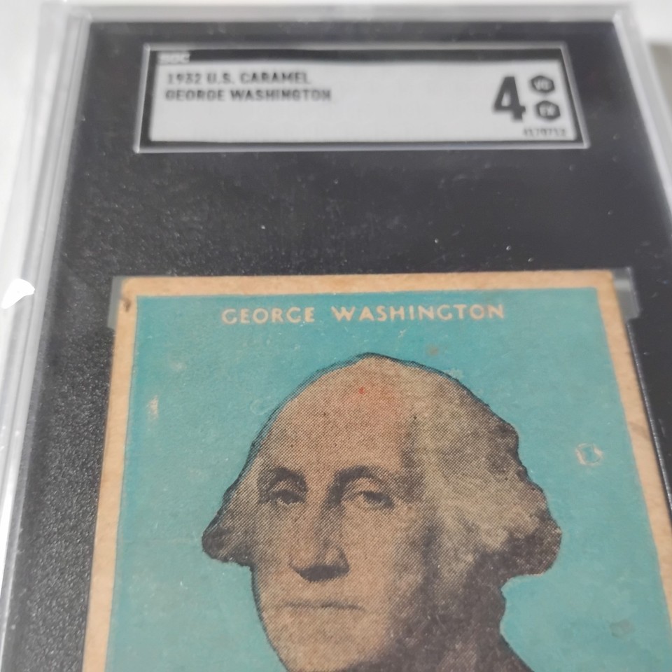 1932 U.S. Caramel Presidents George Washington Blue Variation SGC 4 ...