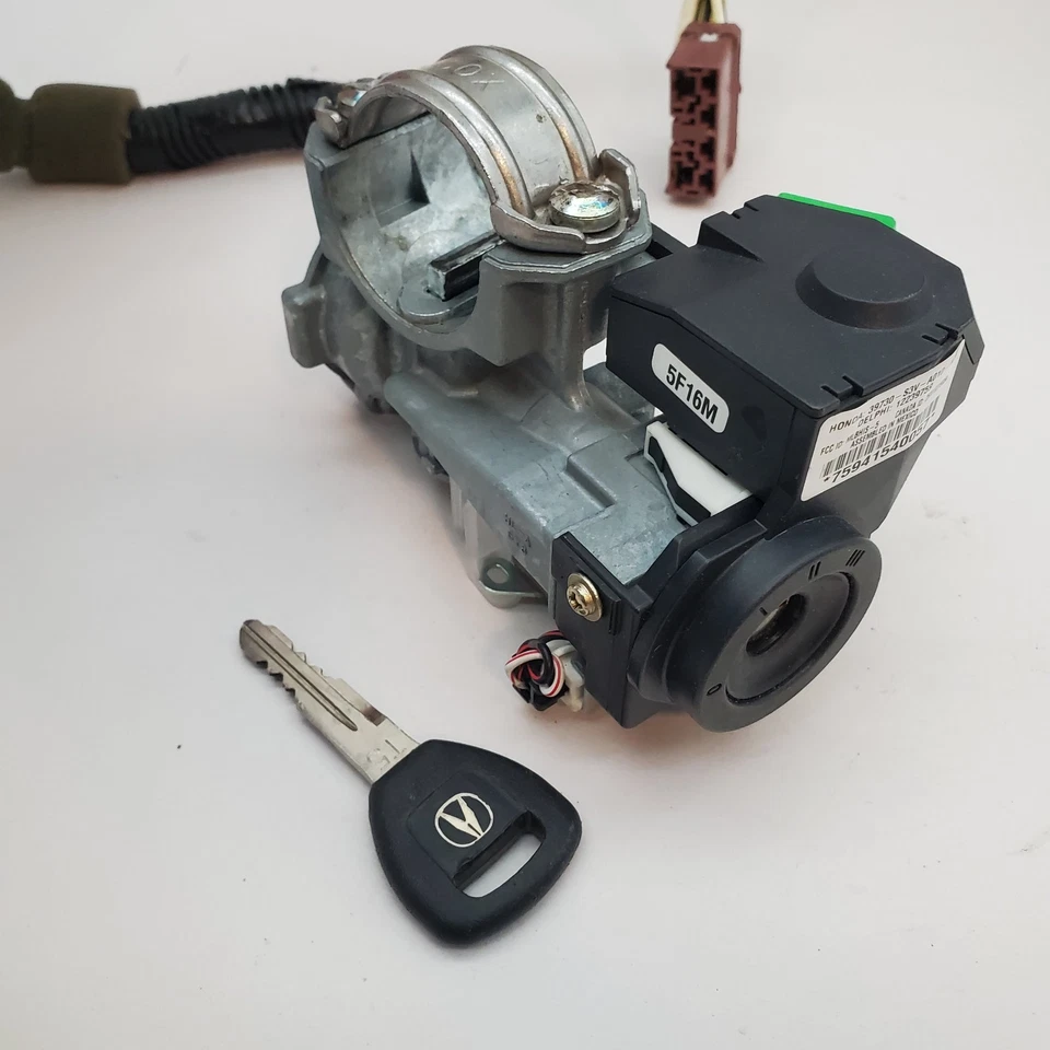 01-06 Conjunto de cilindro de bloqueo de interruptor de encendido Acura MDX con 1 llave inmovilizador OEM Foto 3 de 4