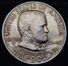 1922 Ulysses S. Grant Commemorative Silver Half Dollar 50c | Darker Toned