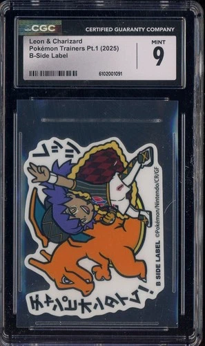 2025 Pokemon Trainers Pt.1 B-Side Label Leon & Charizard CGC 9 MINT