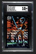2022 Topps Chrome Star Wars Galaxy Aayla Secura  Wave Refractor /99 SGC 10 Gem