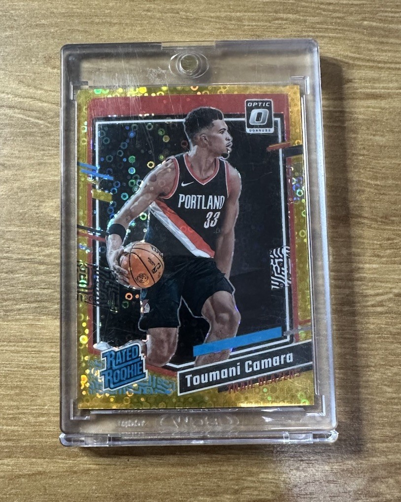TOUMANI CAMARA 2023-24 PANINI DONRUSS OPTIC GOLD FAST BREAK DISCO ROOKIE RC /10