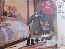 Vogue 8241 VICTORIAN DOLL CLOTHES Sewing Pattern Uncut Linda Carr