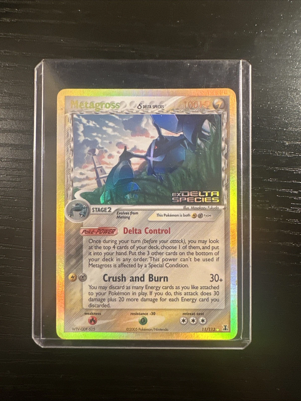 Metagross Reverse Holo Rare Card #11/113 EX Delta Species Excellent Condition