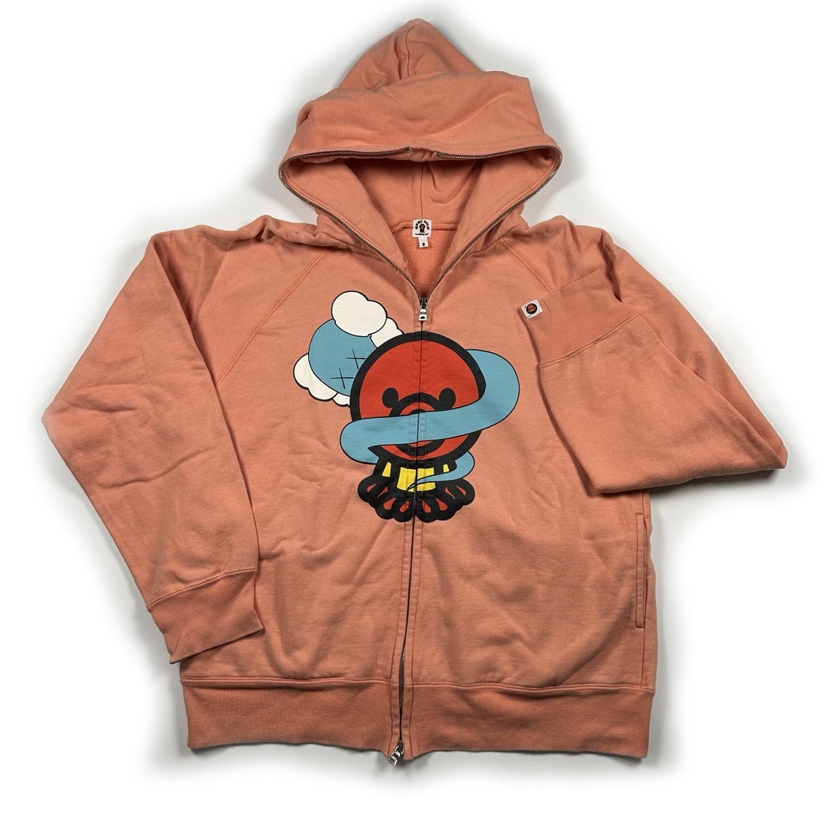 BAPE x KAWS OG Baby Milo Octopus Full Zip Hoodie sz S vintage Nigo