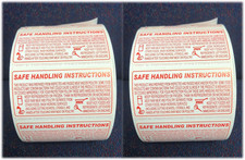 Food Safe Handling Instruction Labels for Meat  2.25" X 1.125" Informational...