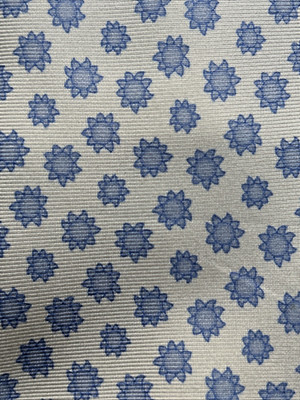 Battistoni Roma Men s Silk Necktie Luxury Blue Geometric 3.5 X 59 Flaw