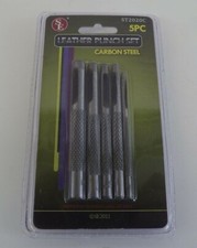 New 5 Piece Leather Punch Set Carbon Steel Metal Leather Steel
