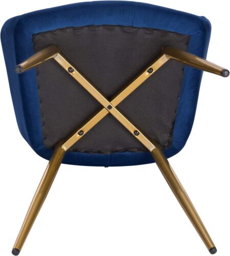 WOLTU Set of 1 Dining Chair Velvet Seat Metal Legs Kitchen Chair Home Office - Picture 12 of 23