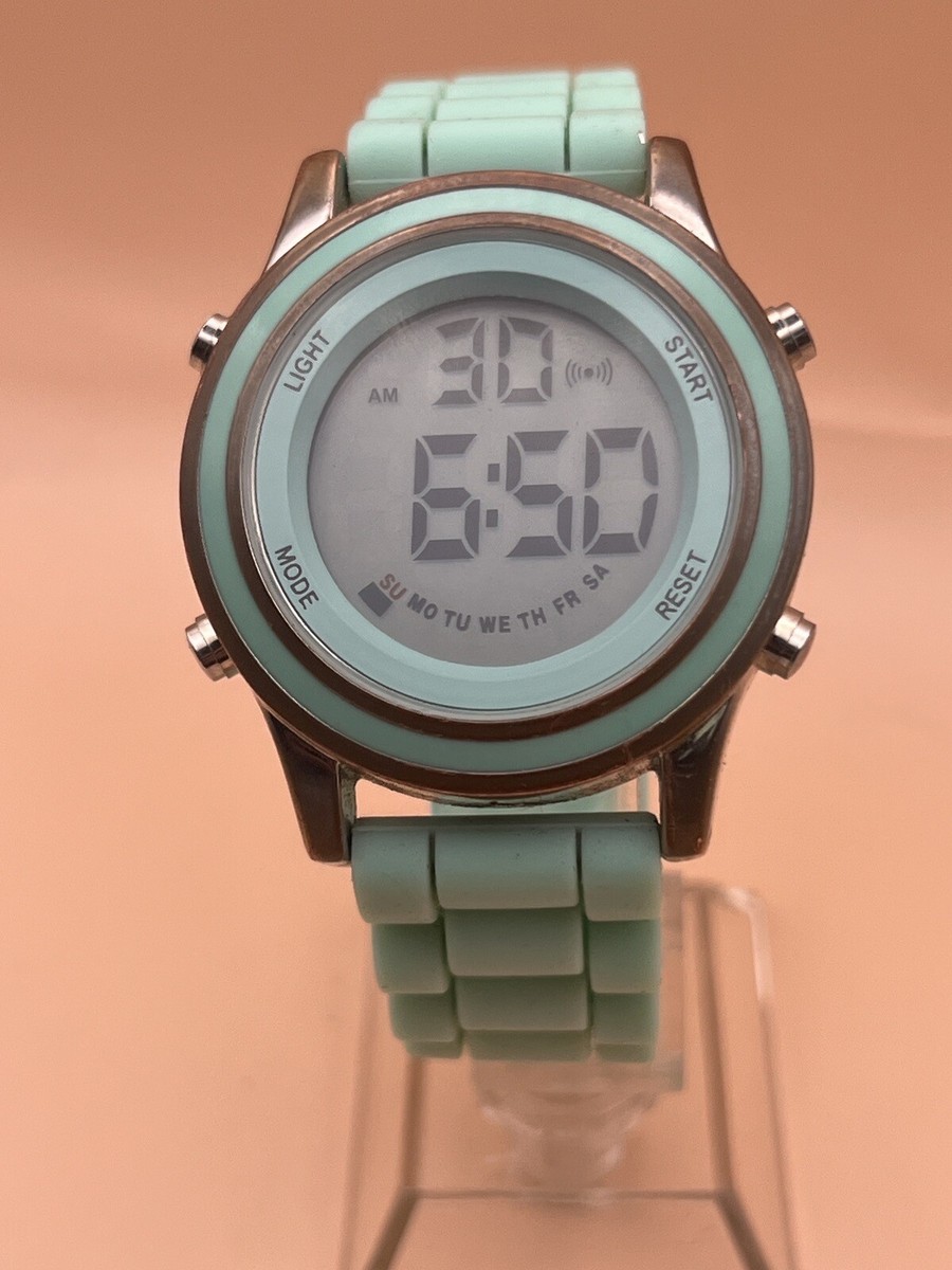 Women Mint Green Analog Quartz Silicone Band Lady Digital Rhinestone Wrist Watch 5PCS Women main image 2