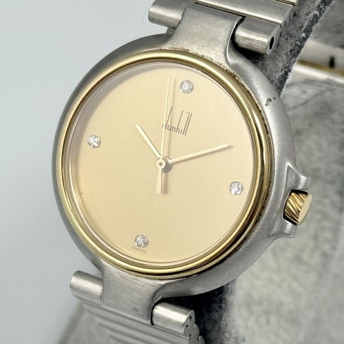 DUNHILL MILLENNIUM 32mm 4P SILVER MEN'S VINTAGE WATCH SWISS QUARTZ F858 - Picture 4 of 10