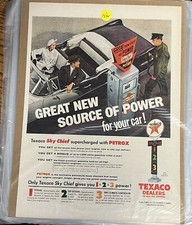 Texaco Sky Chief Promo Print Advertisement Vintage Circa Late 50's