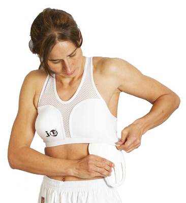 Ju Sports Brustschutz für Damen Cool Guard Super weiß. S-XL. Kampfsport. Karate