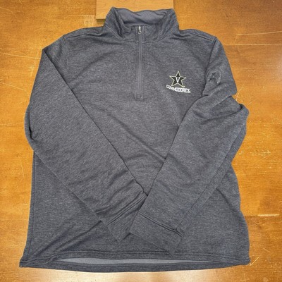 Vanderbilt Commodores Sweater Mens Large Gray Pullover 1/4 Zip Under Amour