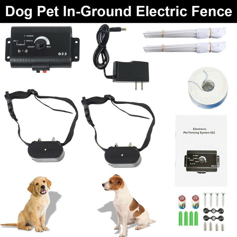 Wireless Electric Dog Fence Boundary Collar Pet Containment System for