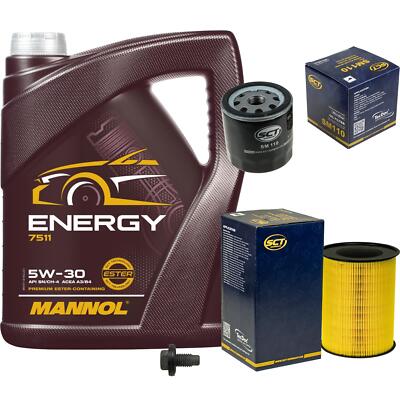 SCT Inspektionspaket 5 L MANNOL Energy 5W-30 für Ford Focus II DA_ HCP DP