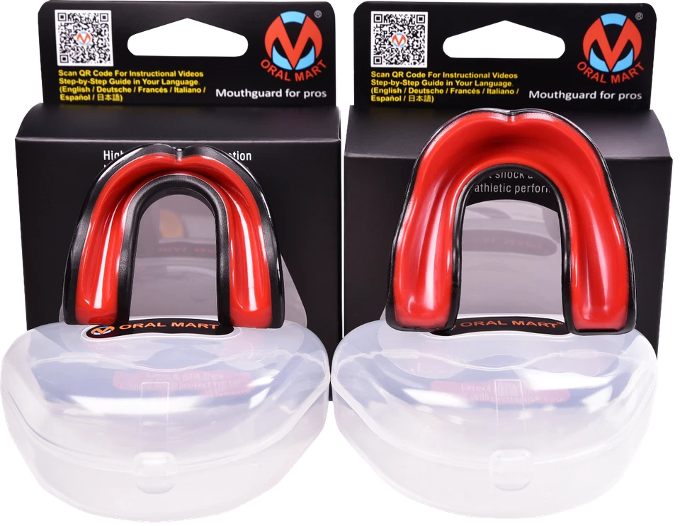 Protector bucal Oral Mart MMA boxeo BJJ karate fútbol americano (colmillos de vampiro, sin tirantes) Foto 2 de 4