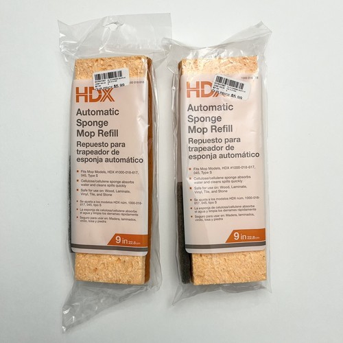 Set of 2 HDX Automatic Sponge Mop Refill 9” Type S eBay