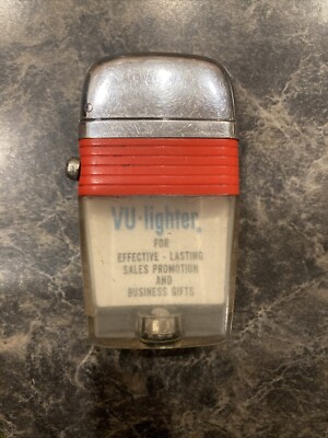 VINTAGE SCRIPTO VU SALES PROMOTION & BUSINESS GIFT RED BAND LIGHTER Parts/Repair
