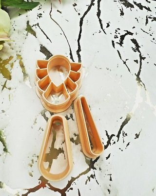 Marokkanisches Jakobsmuschel-Set Polymer Clay Cutter | 3D-gedrucktes Tonwerkzeug | IrisCrafts7 UK
