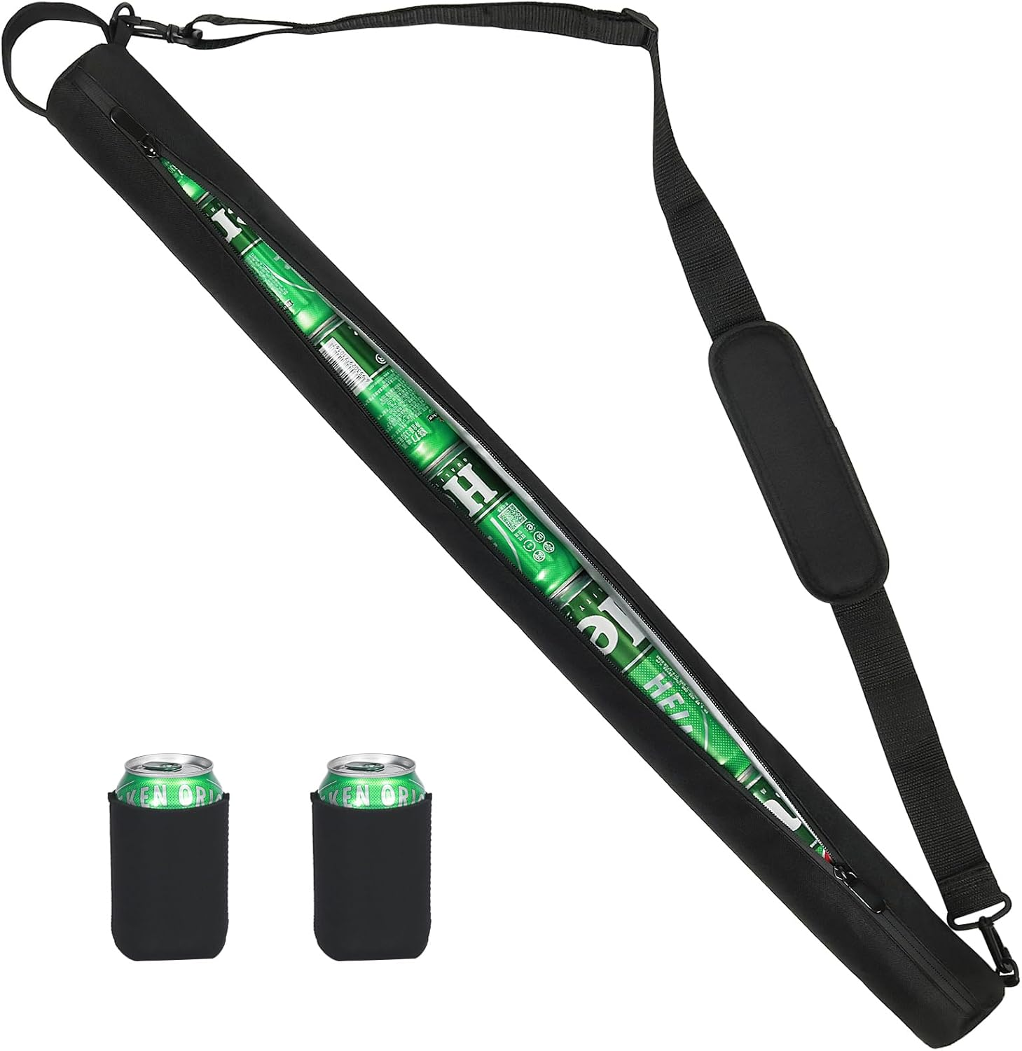 Golf Beer Sleeve, 7 Cans Insulated Cooler Beer Sleeve, Golf Bag Beer Cooler Slee