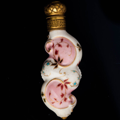 Antique Royal Worcester Porcelain Scent Bottle c1870