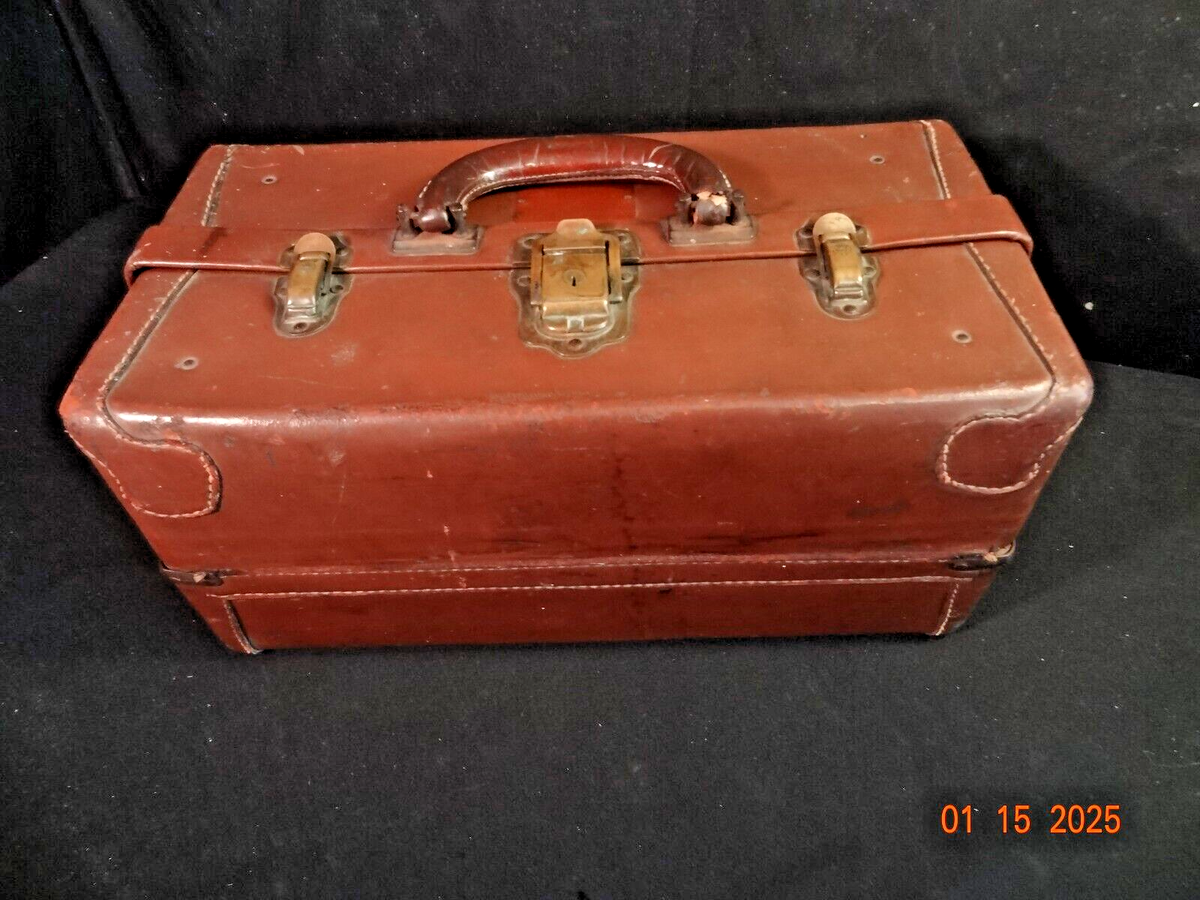 Rare Antique Vintage Abercrombie And Fitch Leather Fishing Tackle Box | eBay Rare Antique Vintage Abercrombie And Fitch Leather Fishing Tackle Box | eBay
