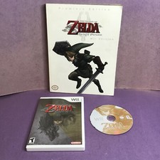 Lot of The Legend of Zelda Twilight Princess Wii Game and Guide Book Premiere