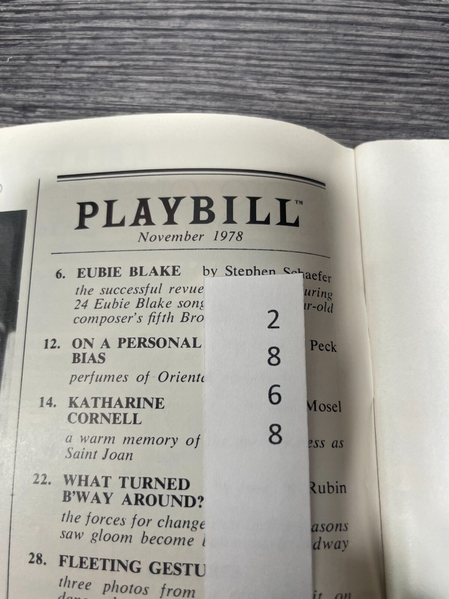 THE WIZ, PLAYBILL, NOVEMBER 1978, THE BROADWAY THEATRE | eBay