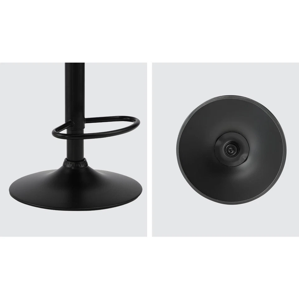 Oikiture Set of 4 Bar Stools Kitchen Gas Lift Swivel Chairs Wooden Barstool - image 4 of 4