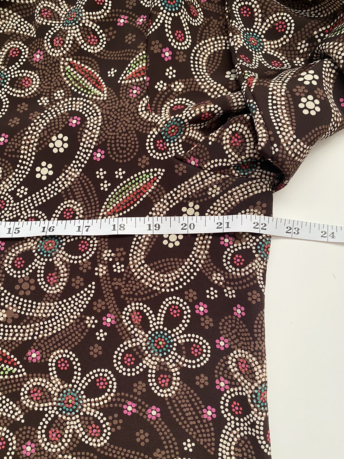 Notation Button Up Brown Multicolor Floral Print … - image 7