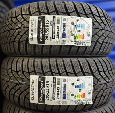 2X NEW KUMHO WINTERCRAFT WP52 SNOW/ICE/MUD 205/55 R16 91H 205 55