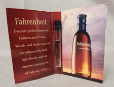 VINTAGE Christian Dior Fahrenheit EDT 1.5 ml / .05 oz Authentic With Card (S5)