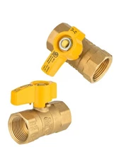 EFIELD 2 PCS 1/4 Turn Gas Ball Valve 1/2'' FIP x 1/2'' FIP Connectors, UL CSA