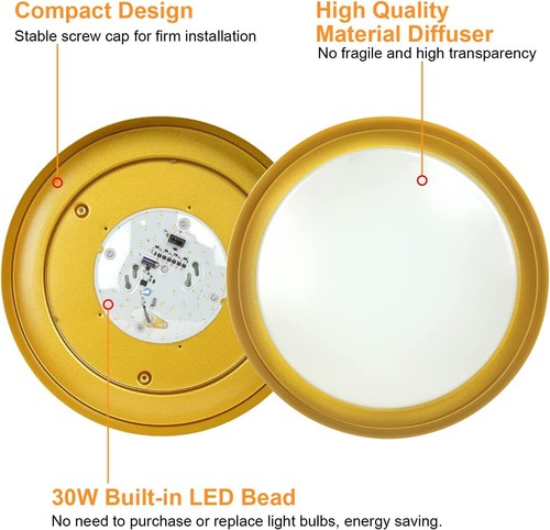 30W 15in Smart WiFi Ceiling Light APP Remote Control Dimmable Voice Control - Picture 30 of 30