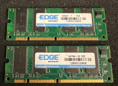 Edge Memory Module Picture EDGE 256MB Kit; 2 x 128MB 44784-02 (128MN120808) | eBay