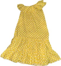 Lisa Marie Fernandez Target One Shoulder Dress Size S Linen Blend Polka Dot