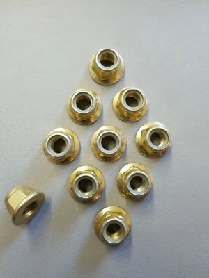 WURTH ADAMS (10) M10-1.25 DIN 6926 Flange Nylon Insert L/N White Heat Treated Class 10 Z&Y