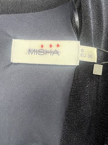  Misha Francis Jersey Midikleid Gr. 36 / US Small blau stretchig V-Ausschnitt  - Bild 10 von 10