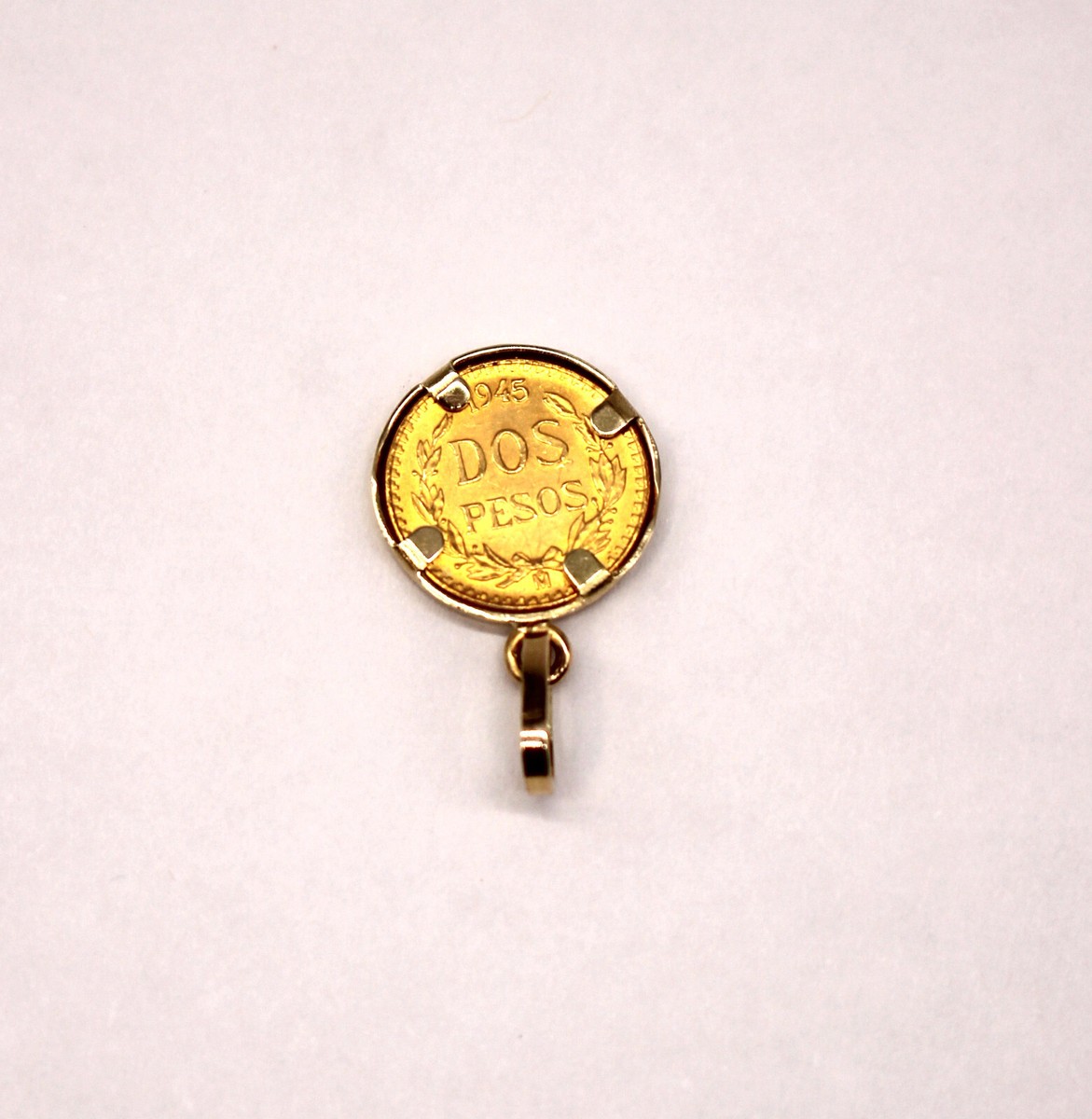 アクセサリー DOS PESOS 1945 Dos Pesos Estados Unidos Mexicanos Gold Coin Pendant