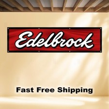 Edelbrock 2x8 Banner Flag Ford Dodge Mopar Svt Chevy Edelbrock 2x8 Banner Flag Ford Dodge Mopar Svt Chevy