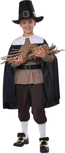 Mayflower Pilgrim Boy Thanksgiving Holiday Fancy Dress Halloween Child Costume