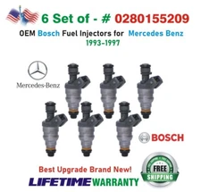 NEW OEM x6 Bosch Best Upgrade Fuel Injectors for 1993-1997 Mercedes Benz I4 & I6
