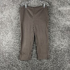 Chico s Brown Polka Capri Women s 1