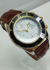 Vintage Rare Zeno Automatic Chronograph Watch Valjoux 7750 Watch NOS 1980S