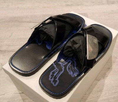 BURBERRY EKDハッシトロストリンクフティ 8106270C2474 POOL MSRP $890 Burberry Men's EKD Shield Slide, Size 11US (44 EUR